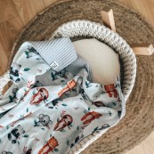 Nannafrufrù - Coperta Culla 90x65cm - 100% Cotone organico - Colore Nannafrufrù: Picnic