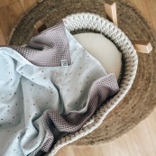 Nannafrufrù - Coperta Culla 90x65cm - 100% Cotone organico - Colore Nannafrufrù: Sweet