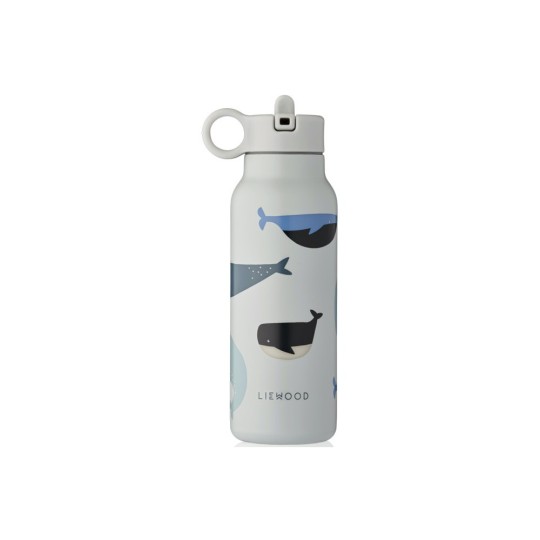 Liewood - Bottiglia termica in acciaio Falk - 350 ml - Colore Liewood: Whales/Cloud Blue