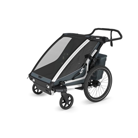 Thule - Rimorchio multi sportivo Thule Cross 2 - Colore Thule: Dark Slate, Versione Thule: Doppio