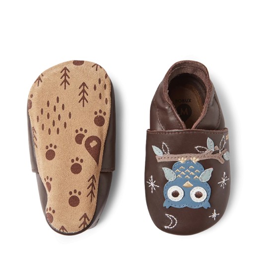 Bobux - Scarpina Soft Sole Tg. M - La cosa migliore dopo i piedi scalzi! - Colore Bobux: Owl Chocolate
