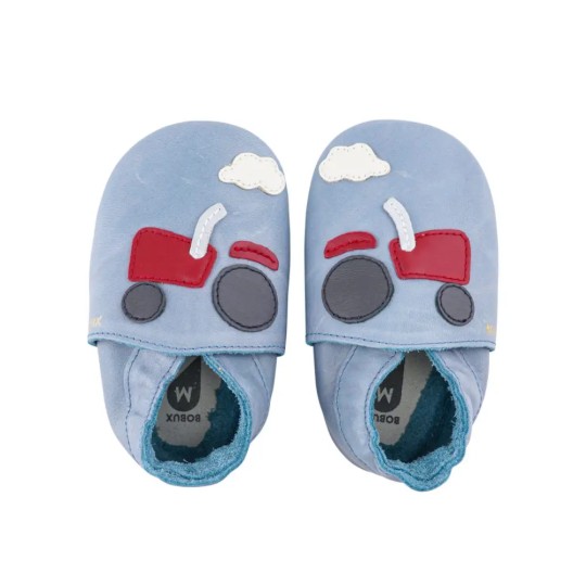 Bobux - Scarpina Soft Sole Tg. L - La cosa migliore dopo i piedi scalzi! - Colore Bobux: Trattore Azzurro