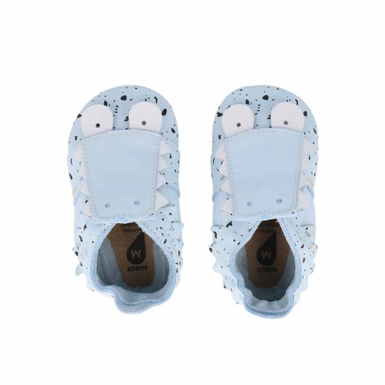 Bobux - Scarpina Soft Sole Tg. XL - La cosa migliore dopo i piedi scalzi! - Colore Bobux: Coccodrillo Sky