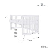 Alondra - Kit Fianco letto per Crea Due - Tre
