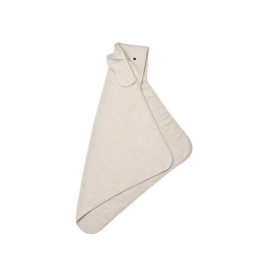 Liewood - Accappatoio a triangolo baby - con cappuccio - 100% Cotone biologico - Colore Liewood: Sandy