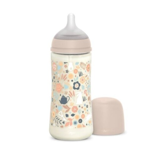 Suavinex - Biberon Wonderland Liberty 360 ml Flusso Denso - Colore: Liberty Rosa