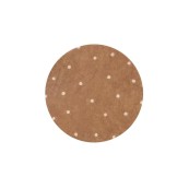 Lorena Canals - Tappeto Tondo Lavabile - Dot - Mushrooms Collection - 140 cm - Versioni Lorena Canals: Marrone/Rosa