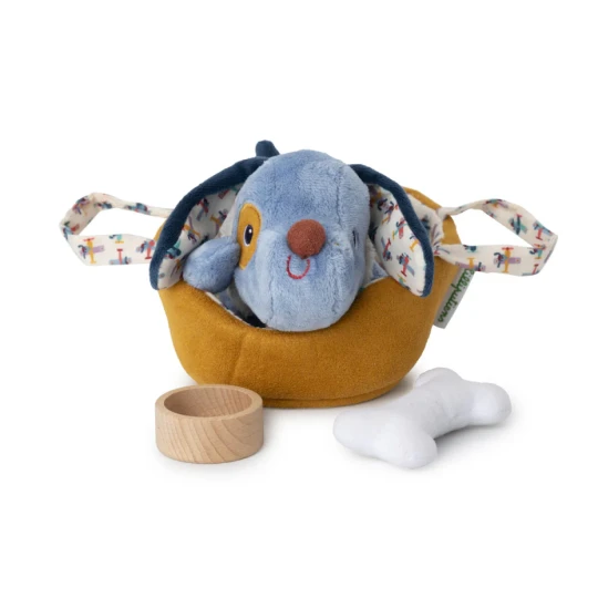 Lilliputiens - Gioco peluche Jules il cane e il suo cestino