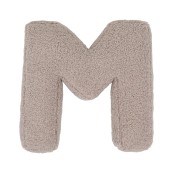Betty's Home - Cuscino decorativo Alfabeto - Lettera M - Colore: Teddy Mocha