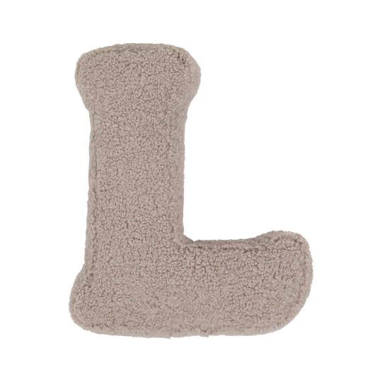 Betty's Home - Cuscino decorativo Alfabeto - Lettera L - Colore: Teddy Mocha