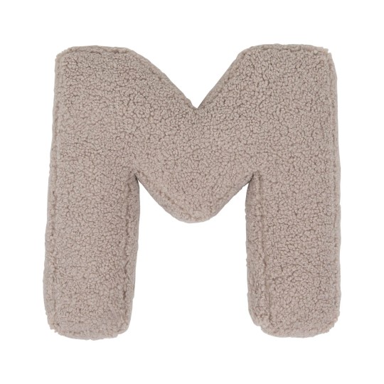Betty's Home - Cuscino decorativo Alfabeto - Lettera M - Colore: Teddy Mocha
