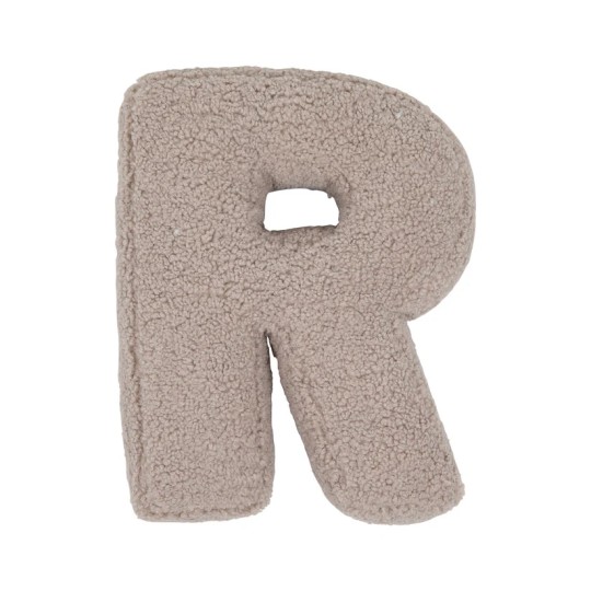 Betty's Home - Cuscino decorativo Alfabeto - Lettera R - Colore: Teddy Mocha