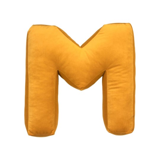Betty's Home - Cuscino decorativo Alfabeto - Lettera M - Colore: Giallo