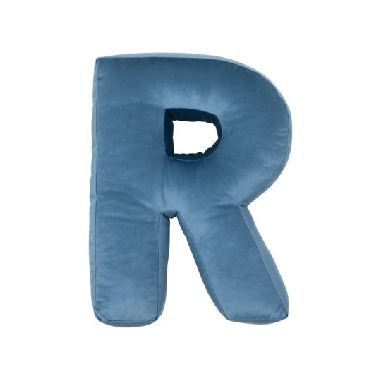 Betty's Home - Cuscino decorativo Alfabeto - Lettera R - Colore: Blu