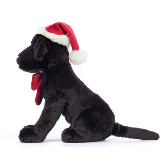 Jellycat - Peluche morbido Natale Labrador nero Pippa