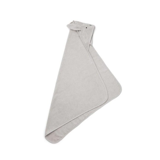 Liewood - Accappatoio a triangolo baby - con cappuccio - 100% Cotone biologico - Colore Liewood: Dumbo Grey
