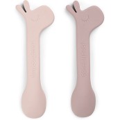 Done by Deer - Set 2 Cucchiai in Silicone per Bambini - Lalee - Colore: Cipria