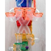 Connetix - 66 Pezzi - Pacco Pista Palline - Arcobaleno - 100% Plastica ABS Atossica