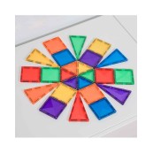 Connetix - 24 Pezzi - Tessere Magnetiche - Confezione Mini - Arcobaleno - 100% Plastica ABS Atossica