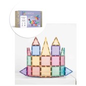 Connetix - 32 Pezzi - Tessere Magnetiche - Confezione Mini - Pastello - 100% Plastica ABS Atossica