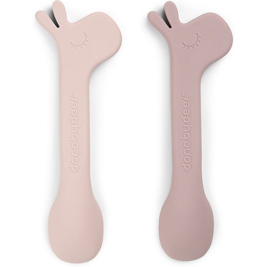 Done by Deer - Set 2 Cucchiai in Silicone per Bambini - Lalee - Colore: Blu