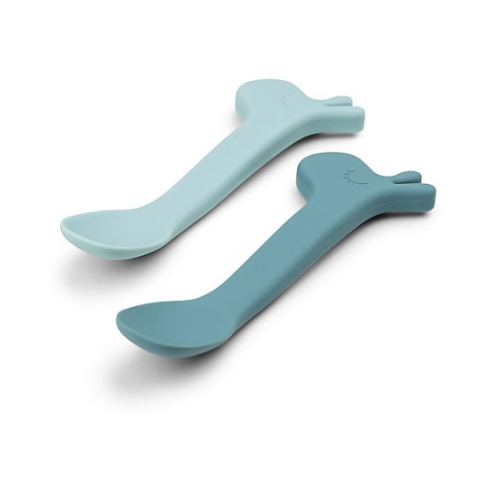 Done by Deer - Set 2 Cucchiai in Silicone per Bambini - Lalee - Colore: Blu