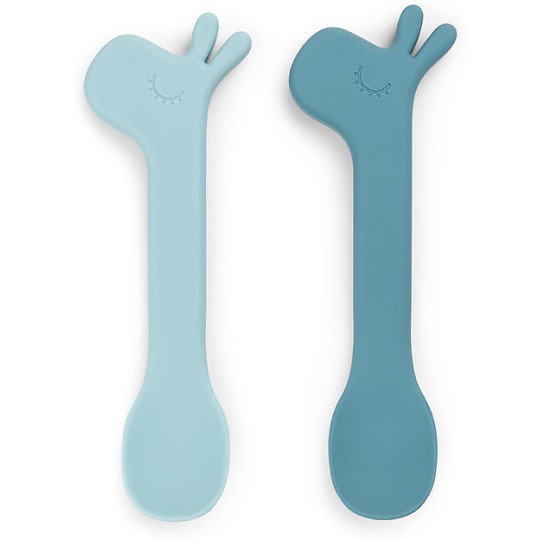Done by Deer - Set 2 Cucchiai in Silicone per Bambini - Lalee - Colore: Blu