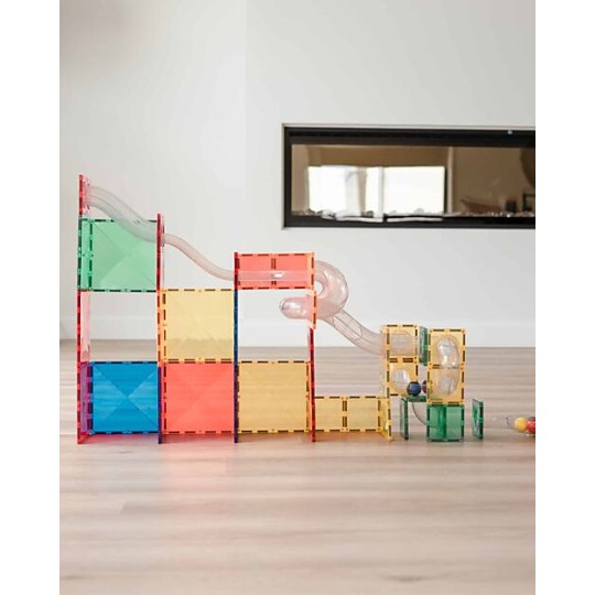 Connetix - 66 Pezzi - Pacco Pista Palline - Arcobaleno - 100% Plastica ABS Atossica