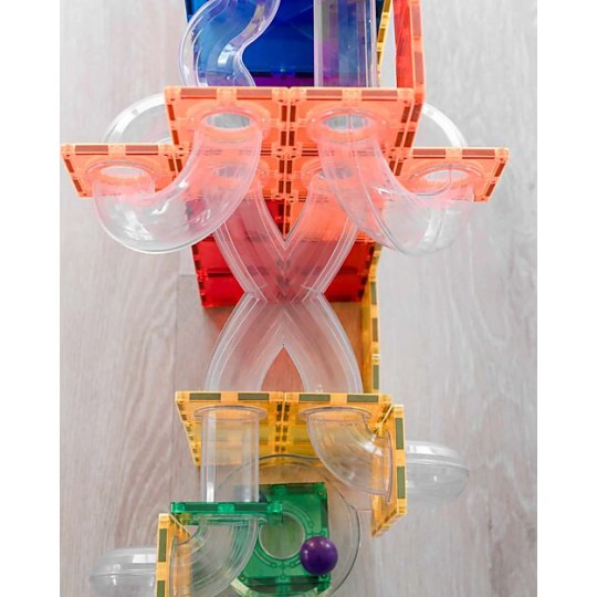 Connetix - 66 Pezzi - Pacco Pista Palline - Arcobaleno - 100% Plastica ABS Atossica