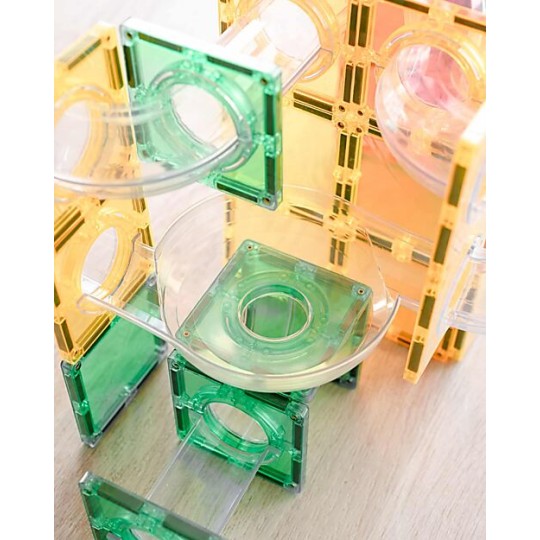 Connetix - 66 Pezzi - Pacco Pista Palline - Arcobaleno - 100% Plastica ABS Atossica