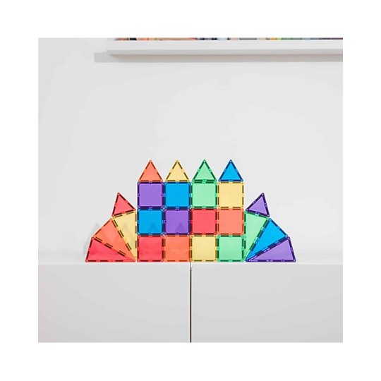 Connetix - 24 Pezzi - Tessere Magnetiche - Confezione Mini - Arcobaleno - 100% Plastica ABS Atossica