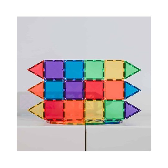 Connetix - 24 Pezzi - Tessere Magnetiche - Confezione Mini - Arcobaleno - 100% Plastica ABS Atossica