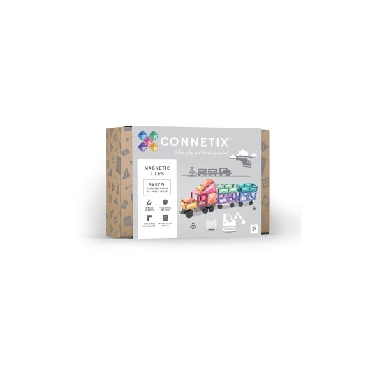 Connetix - 50 Pezzi - Camion - Pastello - 100% Plastica ABS Atossica