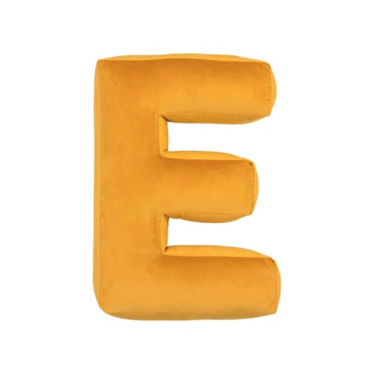 Betty's Home - Cuscino decorativo Alfabeto - Lettera E - Colore: Giallo