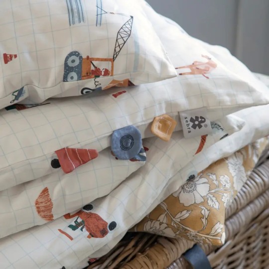 Sebra - Set biancheria da letto - Cotone Biologico - Varianti Sebra: Busy Builders