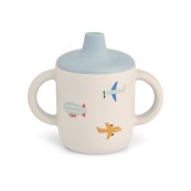 Liewood - Tazza Sippy con Beccuccio e Manici Neil Cup - 150 ml - Colore Liewood: Aviator / Ecrù