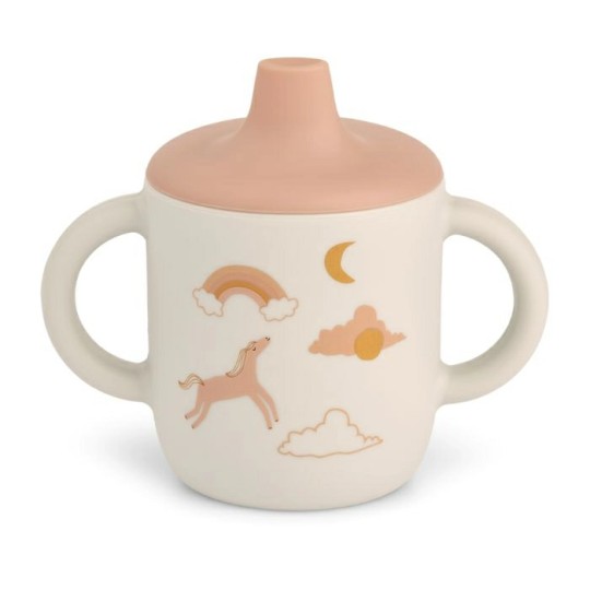 Liewood - Tazza Sippy con Beccuccio e Manici Neil Cup - 150 ml - Colore Liewood: Dream / Ecrù