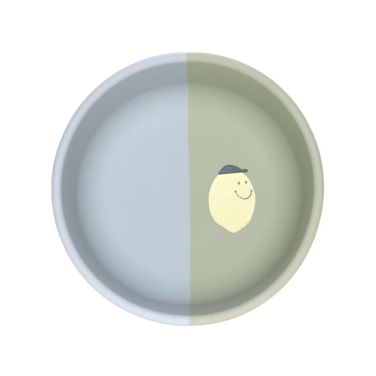 Lassig - Piatto in silicone Bicolore - Dai 6 mesi - Colori Lässig: Happy Fruits Lemon