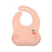Lassig - Bavaglio in silicone con tasca - Lavabile in lavastoviglie - Colori Lässig: Happy Fruits Cherry