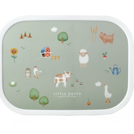Little Dutch - Lunch Box con divisori - Porta pranzo - Colori Little Dutch: Little Farm