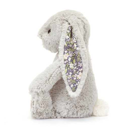 Jellycat - Peluche morbido Coniglio Blossom argentato