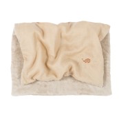 L1N0 Coperta invernale per neonati - Lino raccolto e filato in Francia - Colori Nobodinoz: Sand