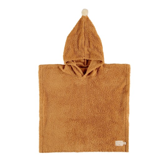 Nobodinoz - Accappatoio Poncho So Cute - 3-5anni - Cotone Biologico - Colori Nobodinoz: Caramel