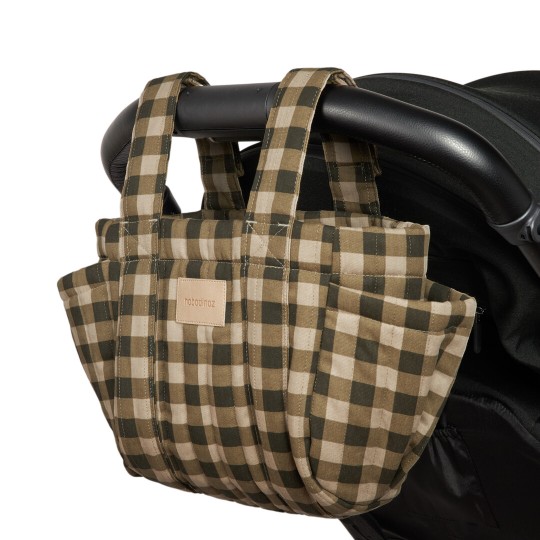 Nobodinoz - Organizer per Passeggino Hyde Park - Pratico, Elegante e Funzionale - Colori Nobodinoz: Green Checks