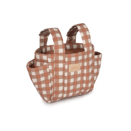 Nobodinoz - Organizer per Passeggino Hyde Park - Pratico, Elegante e Funzionale - Colori Nobodinoz: Terracotta Checks