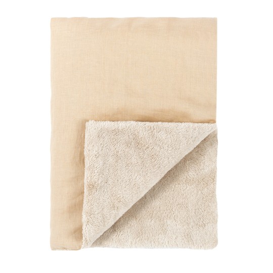 L1N0 Coperta invernale per neonati - Lino raccolto e filato in Francia - Colori Nobodinoz: Sand