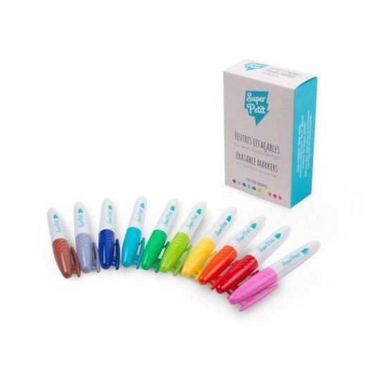Super Petit - Pennarelli cancellabili per tappettini in silicone - 10 pezzi