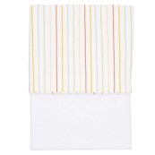 Little Dutch - Lenzuolo per culla 70x100cm - 100% Cotone - Colori Little Dutch: Vintage Sunny Stripes