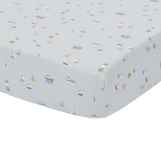 Little Dutch - Lenzuolo con angoli 70x140/150cm - Coprimaterasso - Colori Little Dutch: Sailors Bay Blu