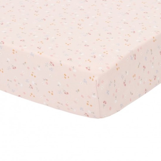 Little Dutch - Lenzuolo con angoli 70x140/150cm - Coprimaterasso - Colori Little Dutch: Little Pink Flowers